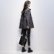 Weiwei Maishi windbreaker women's mid-length women's autumn wear women's windbreaker jacket 2020 new fashion women's Korean style loose slimming lace-up long-sleeved windbreaker jacket for women high-end gray M (recommended 115-125 Jin [Jin equals 0.5 kg])