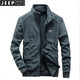 Jeep Spiritspirit Jeep Jeep Jeep Jeep Men's 2024 Nueva chaqueta de vellón al aire libre sudadera de cardigan sudadera de mediana edad de mediana edad 9901 L -175 (adecuado para 120-135 Jin [Jin equivale a 0.5 kg])