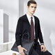EMZ Ordos [100% Wolle] Herren-Strickjacke Frühling Antibakterielles V-Ausschnitt Business Casual Cardigan Jacke Black L 175/92a