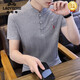 
Classic Car (LAOYECHE) 2025 summer embroidered stand-collar T-shirt for men short-sleeved retro Chinese style men's half-sleeved trendy ice silk trendy model 9193 green M