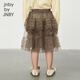 jnby by JNBY江南布衣童装网纱短款半身裙花边可爱公主裙春女童儿童1O1D12240 216/腊粉驼色 140 cm