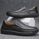 Western Region Camel Herren echtes Leder lässig Lederschuhe Große Britisch -Perfect Daddy -Schuhe dunkelbraun [9918 vier Jahreszeiten] 39