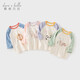 DAVE&BELLA children's T-shirt 2023 autumn boys' style long-sleeved tops baby girl cotton bottoming shirt
