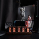 Momen rgb pseudo-nixie tube clock LED computer and desktop creative ornaments Chinese Valentine's Day gift birthday gift five-tube walnut semi-finished product - assembly required