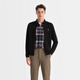 
Biemlfdlkk [16-pin wool] Spring and Autumn Men's Casual Jacket Skin-friendly and Clean Color Business Classic Stand Collar Wool Kit Jacket 07 Black XL