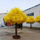 Hua e flow large simulation ginkgo tree simulation tree wedding restaurant hotel interior decoration golden wishing tree props tree fake tree (extended shape) 2.5 meters high and extended 2.5 meters