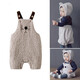 Auro Mesa baby clothes autumn and winter male and female baby sling jumpsuit lambswool warm sling shorts hat bear set picture color 90cm/18-24M