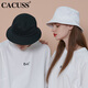 CACUSS hat for men and women in all seasons UV protection fisherman hat basin hat wide brim sun protection sun hat outdoor black and medium
