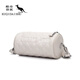 Coole Känguru leichte Luxus echte Ledertasche Frauen neue Zylindertasche vielseitige One-Shoulder-Crossbody-Tasche Kopfschicht Kuhladen weiche Leder bestickte Kissenbeutel Grün Grün