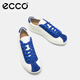 ECCO Herren Sommer Herren -Freizeitschuhe Herrenschuhe Nostalgische weiße Schuhe weiche und coole Nullpunkte 537764 Weiß/Blau 53776461109 42
