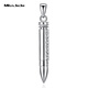 Miss JuJu platinum pendant for men, fashionable and personalized PT950 platinum bullet pendant, detachable, weighs 7.6-7.8g + delivery leather cord