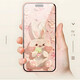 Капитан Хук, подходящий для корпуса мобильного телефона Apple 14, новый iPhone 14 Promax Glass Lens, полная инклюзивная ультратонкая силикон-силикон и милые мужчины и женщины, Apple 14 [Pink/Glitter Rabbit] смягченный фильм