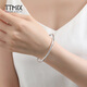 TTMIX platinum bracelet pt950 women's glossy plain ring platinum round bracelet as a gift for your girlfriend 56mm weight 7.74g 2.4mm thick