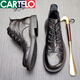 Cartelo Light Luxus High-End-Herbst- und Winterkopfschicht Kuhläppchen-Leder atmungsaktivem Martin Boots Herren Chelsea Short Stiefel mittelgroße vielseitige High-Top-Freizeitschuhe 8116 Single-Layer ohne innere 40
