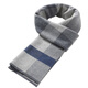 Ordo cashmere men's scarf winter thick plaid wool scarf men's birthday gift gray
