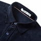 Dances with Wolves Corduroy & Pure Cotton Versatile and Comfortable Men's Long Sleeve Shirt for Commuting 102 Dark Blue L(175)