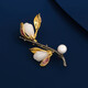Marco Bizzarri birthday gift, jade flower brooch, high-end female exquisite luxury corsage pin, elegant ladies corsage suit accessories, Chinese Valentine's Day gift for girlfriend, birthday gift for wife