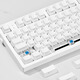 
Belly spirit mk870pro blackberry side engraving mechanical keyboard Bluetooth wired wireless customized computer game silent office [single mode] white surface Pro + pure white side engraving peach shaft V2 [silent] 87 keys