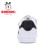 BOBDOG children's shoes, boys' white shoes, spring and autumn new Korean style children's shoes, men's winter shell-toe sneakers, women's gilt white/black size 29, inner length 18.4cm/suitable for foot length 17.4cm