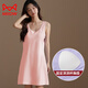 
Cat Man (MiiOW) pure cotton nightgown with breast pad integrated home clothes for women with breast pads for women's vest dress for women in summer 2024 new style [nightskirt] apricot color 11978 with breast pad M suitable for weight 80-100 Jin [Jin equals 0.5 kg]