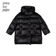 Jnby von Jnby Jiangnan Stoff Kinderkleidung Herbst und Winter Down Jacke verdickte warme, weiche Kapuzenjungen, Mädchen und Kinder 1NAC12610 001 Schwarz 140 cm