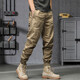 Pantalones de trabajo de longitud de pie de Gu Xiansen Pantalones de gran tamaño de gran tamaño y otoño Pantalones Harem Harem Harem Pantalones largos de hombres Khaki 679 [Estilo delgado] 38 [Peso 185-200 Jin [Jin equivale a 0.5 kg]]