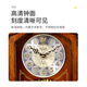 RHYTHM solid wood quartz clock new Chinese style retro alarm clock living room classical table clock creative ornaments old-fashioned sitting clock CRH209UR06 24*33cm