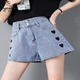 
Woodpecker denim shorts for women wearing summer 2025 new high-waist hot pants versatile loose slimming A-line pants [9926] denim shorts S [95Jin [Jin equals 0.5 kg] Good quality]