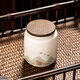 Porcelain brand tea set ceramic storage tea jar household small moisture-proof tea storage sealed jar Kung Fu tea set accessories white pottery <青山飞鸟> tea jar 210ml