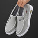2024 Frühlings-, Sommer- und Herbst-New Old Peking-Stoffschuhe Herren-Ein-Fuß-Leinwandschuhe Herren nicht schlau atmungsaktiv und Anti-Odor-Bettlerschuhe N01 Gray 40