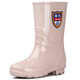 Krieger Regenstiefel Frauen mit mittlerer Röhren Regenstiefel Nicht rutschfeste wasserdichte Schuhe im Freien Küchenreinigung Arbeiten Wasserstiefel tragen resistente Gummiüberschuhe 863 Grouper Card of Tube 36 36