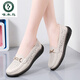 Pájaros carpinteros Tendón de vaca Suela de cuero genuino Mother Mother Spring y otoño Suele suave SOLO SOLO SOLO SOLO PETALO PETALO CAPATOS DE MUJER DE MUJERES PARA MEDIO PARA MEDIO Y A LDER MIEDIDAS COACOS DE CUERO MZ826 BEGE [Estilo de hoyos] 35