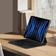 AJIUYU适用iPad键盘iPad Pro 11妙控键盘Air4/5 10.9英寸平板电脑保护套悬浮磁吸蓝牙触控背光键盘皮套 曜石黑【悬浮妙控键盘】 25款iPad Air13英寸M3平板A3271