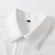 Dingfengbaoluo Japanese solid color simple long-sleeved shirt men's spring and autumn casual layered high-end lapel jacket DFC02 white 4XL