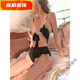 
Zhidou Dou's new sexy thin ice silk backless deep V lace lace lace pajamas small breasts large size suspender shorts home suit cc-1283 bean green M Recommended 80-95 Jin [Jin equals 0.5 kg]