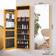 Haojizhen miroir pleine longueur, miroir pleine longueur, armoire de rangement murale, armoire de maquillage murale, armoire de rangement, miroir intelligent avec lumière 6035 6198 modèle en bois massif amélioré - jaune pointe dorée Autres Oui