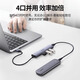
UGREEN Green Network CM219 USB3.0 Diversity Hub High-speed 4-port HUB Dock with Power Supply Port 50985 One-to-four alloy model 1 meter (15922