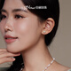 Jingrun Pearl Earrings Yuan'an 925 Silver Freshwater Pearl Earrings Basic Pearl Earrings Birthday Gift 8-9mm White