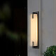 Tong Deng Hui new Chinese style all-copper outdoor waterproof wall lamp natural marble door on both sides of the courtyard villa garden lamp long wall lamp outdoor wall lamp copper color-Chinese knot 100cm
