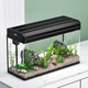 BoYU (BOYU) water-free large fish tank 80 aquarium ecological tank with oxygenation filter Goldfish stream cabinet living room and home use integrated aluminum alloy black luxury package (manufacturer direct hair) (heating rod landscape randomly) 120 long 30 wide 58 high cylinder (ausage filtration) [view cabinet needs to be purchased separately]