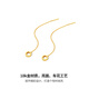 Saturday blessing yellow 18K gold earrings for women, interlocking gold earrings birthday gift C0911384 pair