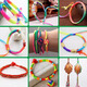 Barware Colorful hand-woven rope No. 5 thread Chinese knotted rope handmade DIY children's braided hand rope bracelet braiding rope material 2.5mm No. 5 thread about 18 meters colorful bundle