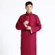 Xi Dexin Chinese-style groomsmen costumes, cross talk gowns, performance costumes, gowns, robes, Tang suits and jackets from the Republic of China, men's brothers' costumes, wedding groomsmen's costumes, burgundy + sunglasses and roses 180