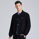 Bailando con la chaqueta lobo de lobo de moda para hombres de moda para hombres contrastante chaqueta bordada bordada collar de béisbol 001 Estilo masico negro 175
