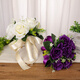 La main de Ren Shanxiang tenant des fleurs, la main de la mariée tenant des fleurs, le bouquet de simulation de mariage, obtenez un certificat et prenez des photos, des accessoires, du bouquet d'hortensia de mariage, des fleurs en tenant à la main, un sac cadeau rouge 1 pièce 1 pièce