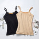 卡熙雅（CAWIE）秋冬女士麻花保暖吊带背心加绒加厚塑身马甲修身美体打底衫 黑色 均码