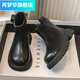 Rui Menghua Girls Boots 2025 New Spring and Autumn Children's Short Boots Martin Boots Baby Leather Boots Fashionable and versatile single boots Brown Size 107 Is this one smaller?