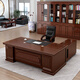 KESENGE boss desk, executive desk, simple modern executive desk, executive manager desk, office desk and chair combination 2.4m table + double side cabinets