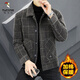 Woodpecker (TUCANO) Woolen Jacket Men's 2025 New Lapel Casual Jacket Autumn and Winter Business Woolen Tops Plus Velvet Trendy Khaki Plus Velvet 3XL Recommended 145-160Jin Jin equals 0.5 kg