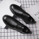 
New products for men's shoes casual leather shoes fashion Korean version for men's business shoes men's formal shoes versatile flat-soled shoes 9920 black 40